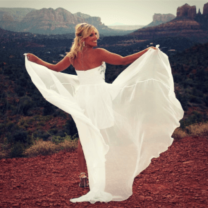 lovers knoll a popular sedona wedding venue hosts an angel bride