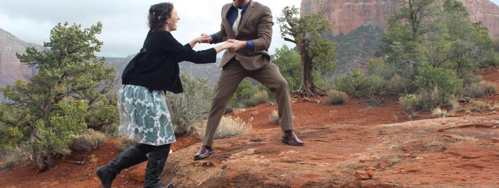 Wedding Ceremony of Christina and Jonathan at Bell Rock in Sedona, Arizona