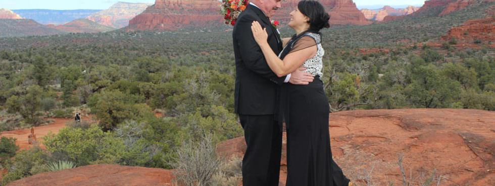 Wedding Ceremony of Kim and Pete at Bell Rock in Sedona