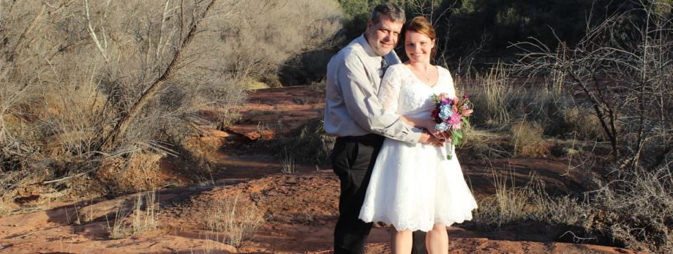 Crystal and Scott Just Got Married at Red Rock Crossing, Sedona!