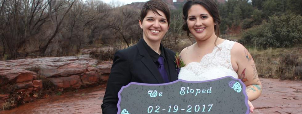 Congratulations to Rachelle and Ashley! Wedding Ceremony in Red Rock Crossing